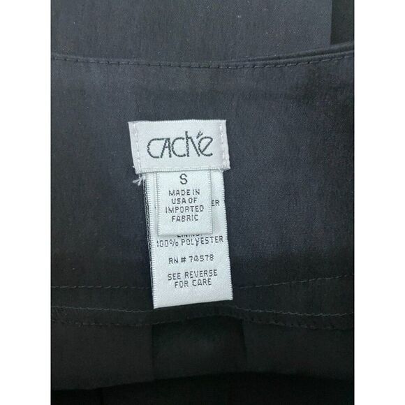 Cache Womens Mini Skirt Size S Black Pleated High Waist polyester Y2K NWT - Picture 6 of 12